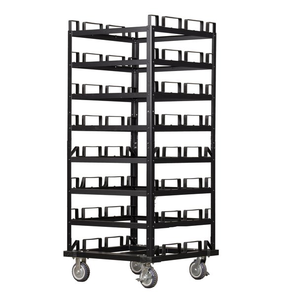 Montour Line Horizontal Stanchion Storage Cart - 24 Capacity SCART-24-H